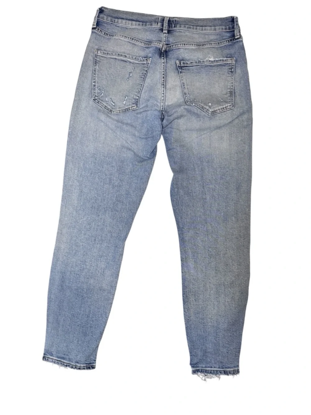 AGOLDE Sophie Cropped Skinny Jeans Distressed Light Wash Size 28 - Picture 2 of 7